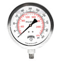 Winters Pressure Gauge, 0 to 400 psi, 1/4 in MNPT, Silver PFQ775-DRY