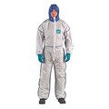 Ansell Hooded Chemical Resistant Coveralls, 25 PK, White, Microporous Film Laminate, Zipper WN18-B-92-195-06