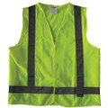 Condor Safety Vest, Yellow/Green, Hook-and-Loop 491R88