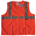 Condor Safety Vest, Orange/Red, L, Zipper 491R96