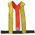 Condor Safety Vest, Orange/Red, L, Hook-and-Loop 491R68