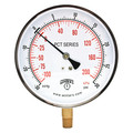 Winters Compound Gauge, -30 to 0 to 30 psi, 1/4 in MNPT, Silver PCT329