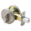 Master Lock Deadbolt, Satin Nickel, Single Cylinder DS0515