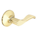 Master Lock Lever Lockset, Polished Brass, Wave Style WLRH0503BOX