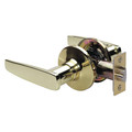 Master Lock Lever Lockset, Polished Brss, Strght Style SLL0403BOX