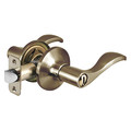 Master Lock Lever Lockset, Antique Brass, Wave Style WL0305BOX