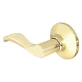 Master Lock Lever Lockset, Polished Brass, Wave Style WLLH0503BOX
