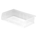 Quantum Storage Systems 65 lb Hang & Stack Storage Bin, polypropylene, 11 in W, 3 in H, 7 3/8 in L, Clear QUS236CL
