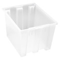 Quantum Storage Systems Stack & Nest Container, Clear, Polypropylene, 19 1/2 in L, 15 1/2 in W, 13 in H SNT195CL