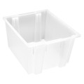 Quantum Storage Systems Stack & Nest Container, Clear, Polypropylene, 23 1/2 in L, 19 1/2 in W, 13 in H SNT230CL