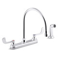 Kohler Manual, 8" Mount, Gooseneck Kitchen Faucet K-810T71-5AFA-CP