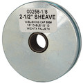 Zoro Select Sheave, Wire Rope, 1/8 in Max Cable Size, 685 lb Max Load, Zinc Plated 00258-1/8-C