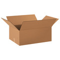 Zoro Select Corrugated Boxes, 20" x 14" x 8", Kraft, 25/Bundle 493T40
