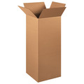 Zoro Select Tall Corrugated Boxes, 12" x 12" x 30", Kraft, 15/Bundle 493T63