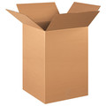 Zoro Select Tall Corrugated Boxes, 16" x 16" x 26", Kraft, 10/Bundle 493T69