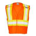 Kishigo 3XL Class 2 Breakaway High Visibility Vest, Orange 1176-3X