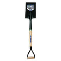 Seymour Midwest #2 16 ga Rear Rolled Step Garden Spade Shovel, Steel Blade, 30 in L Natural Wood Handle 49334