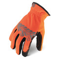 Ironclad Performance Wear Hi-Vis Mechanics Touchscreen Gloves, L, Orange, Polyester IEX-HSO-04-L