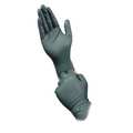 Ansell Dura Flock, Disposable Gloves, 8.3 mil Palm, Nitrile, Powder-Free, M, 50 PK, Green DFK-608-M