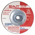 United Abrasives/Sait Depressed Center Cut-Off Wheel, Type 27, 4-1/2" Dia, 3/32" Thick, 5/8"-11 Arbor Hole Size 22120