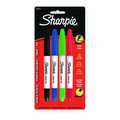 Sharpie Black, Blue, Green, Red Twin Tip Permanent Marker Set, Fine Tip, 4 PK 32174PP