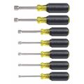 Klein Tools Hallow Shank Nut Driver Set, 3 in Shafts, Ergonomic Cushion Grip, SAE, 7-Piece 631