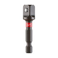 Milwaukee Tool SHOCKWAVE Hex Drive Socket Adapter, 1/4 in Input Drive Size, 3/8 in Output Drive Size, Black Oxide 48-32-5031