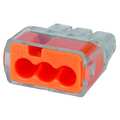 Ideal Push In Connector, 3 Port, Orange, PK5000 30-1633