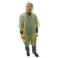 Honeywell North Disposable Poncho, Polyethylene, Yellow 140968