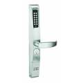 Adams Rite Electronic Lock, Satin Chrome, 12 Button 3090-02-626