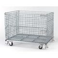 Nashville Wire Silver Collapsible Bulk Container, Steel, 30.3 cu ft Volume Capacity C404830S4C