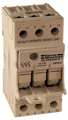 Mersen Finger Safe Fuse Block, 3 Poles, 30A Amp Range, 600V AC/DC Volt Rating USFM10