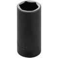 Proto 3/8 in Drive Impact Socket 21 mm Size, Deep Socket, black oxide J7021M