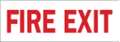 Brady Fire Exit Sign, 10" Height, 14" Width, Aluminum, Rectangle, English 41059