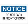 Brady Parking Sign, 7"H, 10"W, Aluminum, 41095 41095
