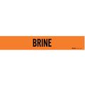 Brady Pipe Marker, Brine, Orng, 2-1/2 to 7-7/8 In 7336-1