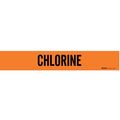 Brady Pipe Marker, Chlorine, Ong, 2-1/2to7-7/8 In 7343-1