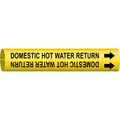 Brady Pipe Marker, Domestic Hot Water Return, Y, 4052-A 4052-A