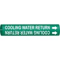 Brady Pipe Marker, Cooling Water Return, Green, 4043-B 4043-B