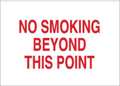 Brady No Smoking Sign, 7" Height, 10" Width, Aluminum, Rectangle, English 42700