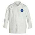 Dupont Disposable Shirt , 2XL , White , Polyolefin , Snap Front TY303SWH2X0050VP