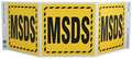 Zing MSDS Sign, 7 1/2 in Height, 20 in Width, Plastic, Rectangle, English 3058