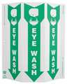 Zing Eye Wash Sign, 12" Height, 9" Width, Plastic, English 4054G