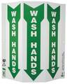 Zing Hand Wash Sign, 12 in Height, 9 in Width, Plastic, Horizontal Rectangle, English 4062
