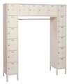 Lyon Box Locker Unit with Coat Rod, 69 in W, 18 in D, 78 in H, (6) Tier, (6) Wide, Putty PP5990SU