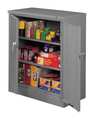 Tennsco 22 ga. Carbon Steel Storage Cabinet, 36 in W, 42 in H, Stationary 4218DLX-MGY