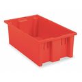 Akro-Mils Stack & Nest Container, Red, Industrial Grade Polymer, 19 1/2 in L, 15 1/2 in W, 10 in H 35190RED