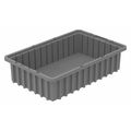 Akro-Mils Divider Box, Gray, Industrial Grade Polymer, 16 1/2 in L, 10 7/8 in W, 4 in H 33164GREY