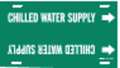Brady Pipe Mrkr, Chilled Water Supply, 6 to7-7/8 4024-F