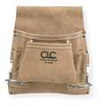 Clc Work Gear Tool Pouch, Tool Pouch, Tan, Leather, 8 Pockets I823X